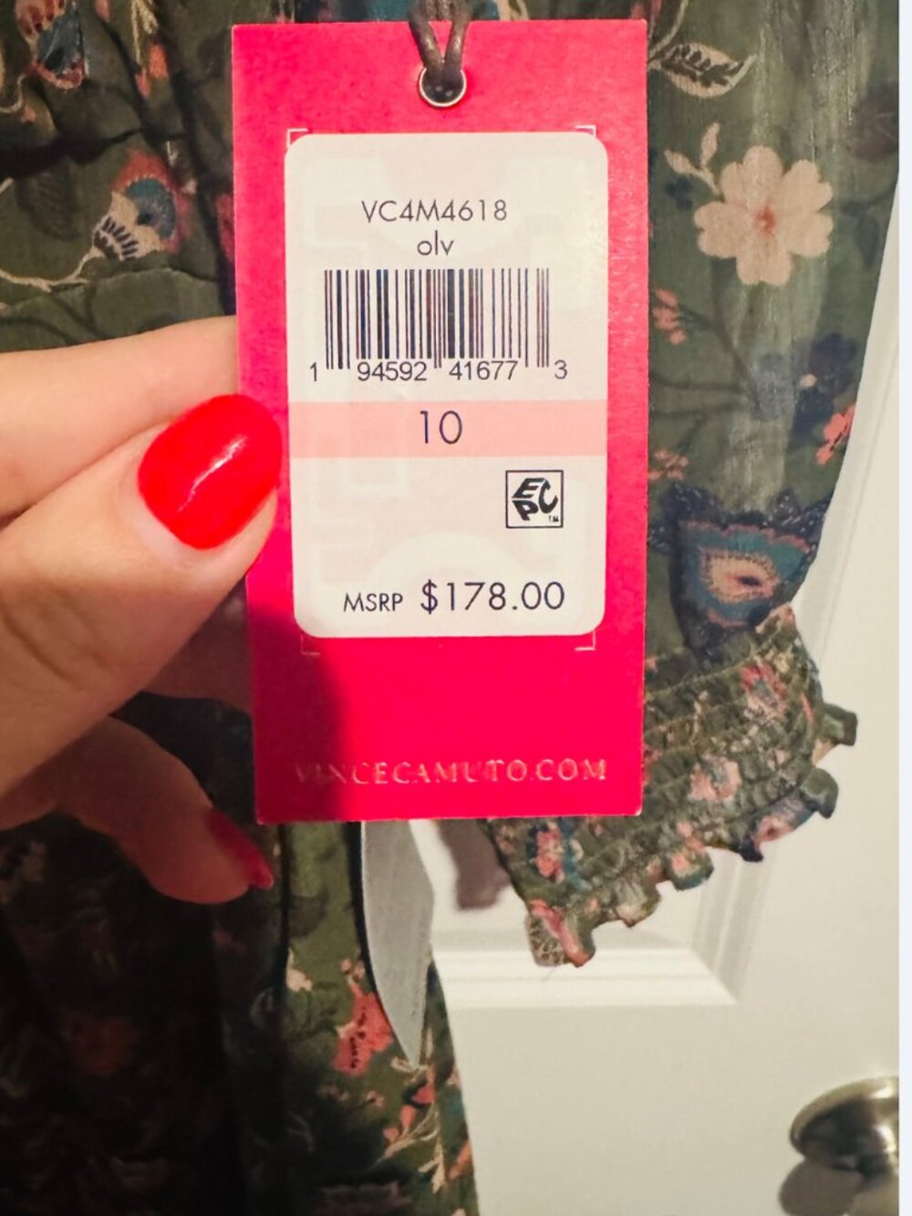 Vince Camuto Green Floral Dress - Picture 5 of 8